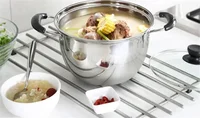 Marmite à soupe astronomique double en acier inoxydable, cuisson non magnétique, ustensiles de cuisine polyvalents, poêle antiarina, cuisinière à induction, marmite d'occasion 4