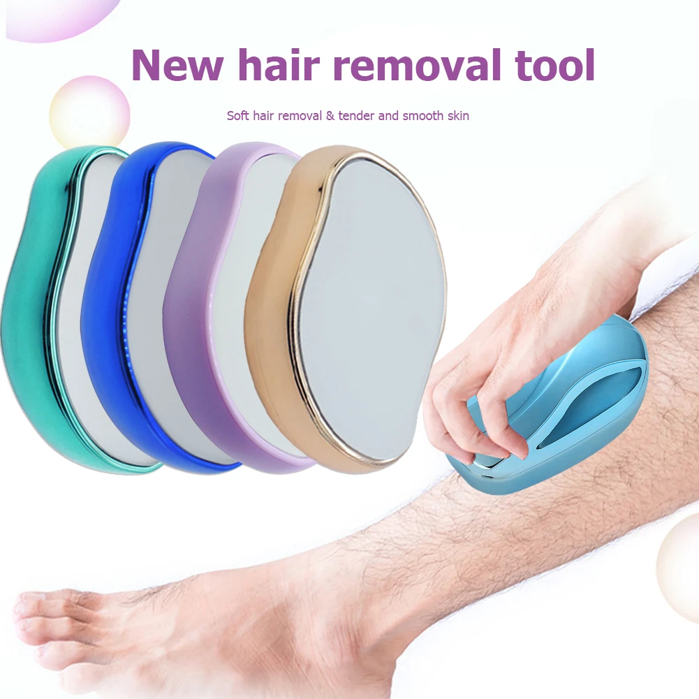 Painless Physical Hair Removal Epilators Safe Easy Cleaning Reusable Crystal Hair Eraser Led