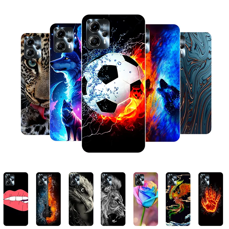 Per Moto G13 Custodia Football Flower Custodie Posteriori In Silicone Morbido Per Motorola Moto G13 G 13 Cover Per Telefono Motog13 Etui Funda