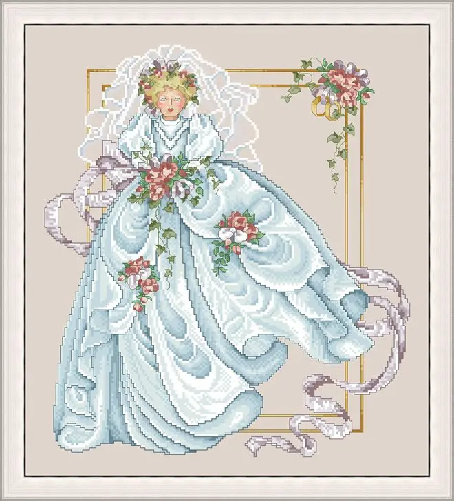 

Набор для вышивки крестиком «сделай сам», официальная невеста, 40-44, домашнее ремесло, декоративные картины для домашнего времяпровождения