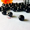 50pcs/lot 8mm side hole pearl buttons for Craft clothes sewing Black DIY sewing eye doll toy eye. 2