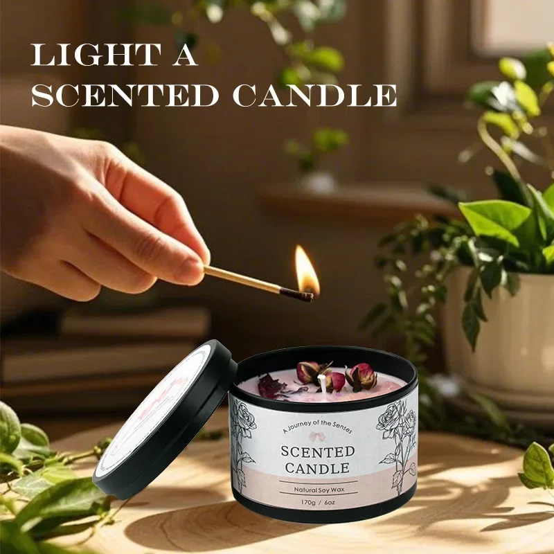 Soybean Wax Aromatherapy Candle for Home Decor