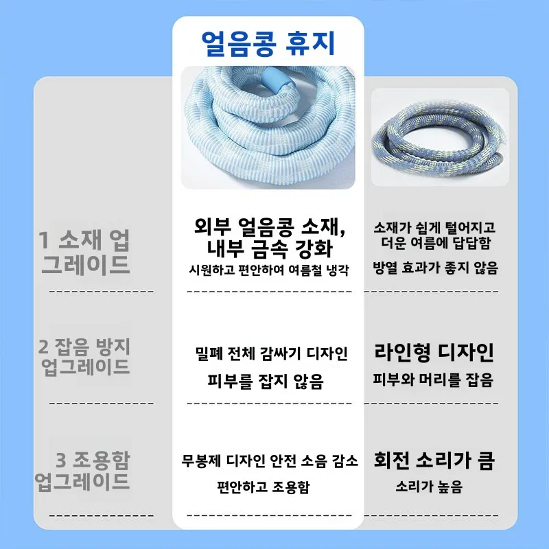 아이스빈빈 훌라후프 복부 슬리밍 피트니스 여름 시원한 느낌 여성용 뱃살 연소 피트니스 기구 훌라후프