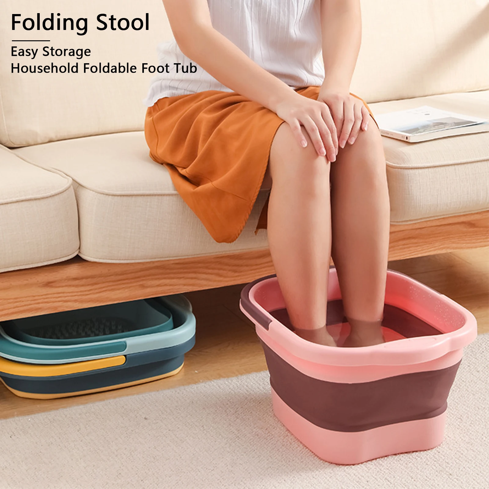 Foot Soaking Bath Basin Tub Basin Tools Foot Spa Foldable Footbath Tub Spa For Soaking Stress Relief Portable Collapsible