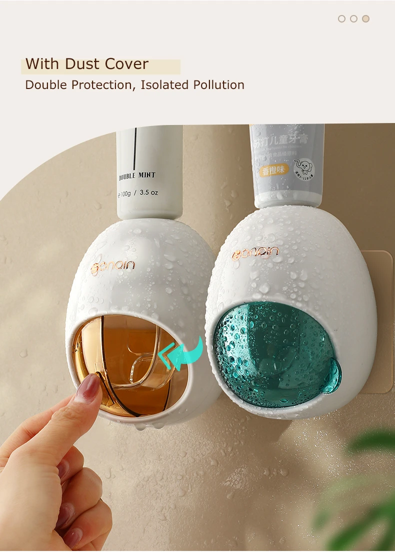 Wall Mounted Toothpaste Dispenser Automatic Tube Press Squeezer Toothpaste description image 3