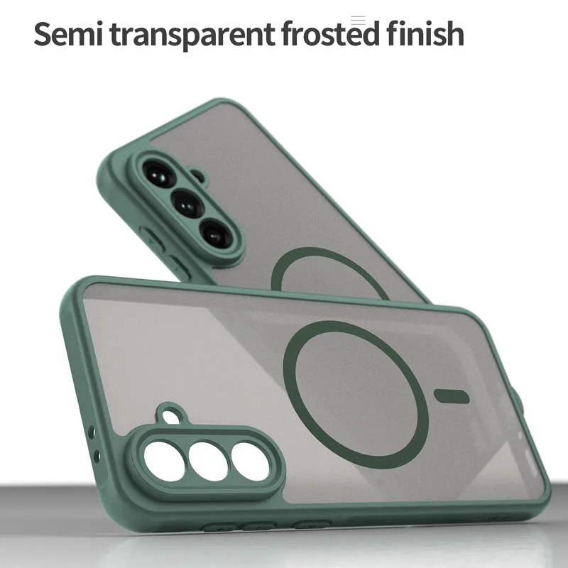 Magnetic Frosted Translucent Phone Case - ELVEV Brushed Hard PC Suction Cover