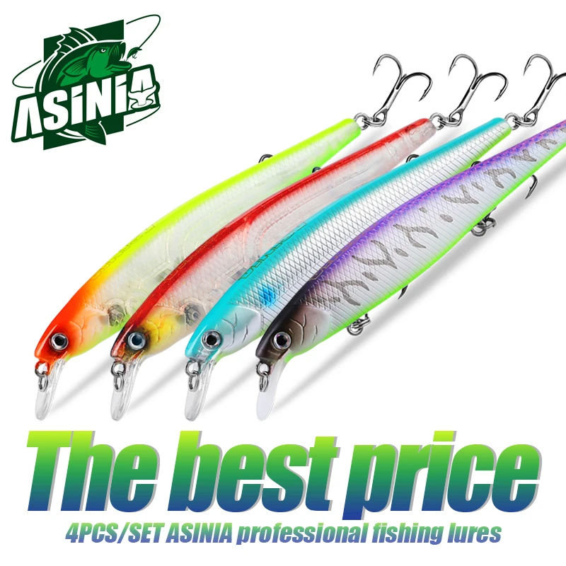 BEARKING Hot sales 4pcs/set 6cm 4.8g hot model fishing lures hard bait  10color for choose minnow quality professional minnow - AliExpress