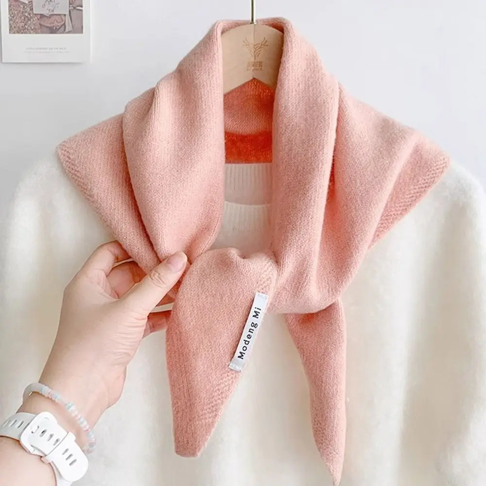 New Fashion Soft Wool Knitted Knitted Scarf Multi-functional Warm Women Headscarf Winter Triangular Scarf Women Shawl 3