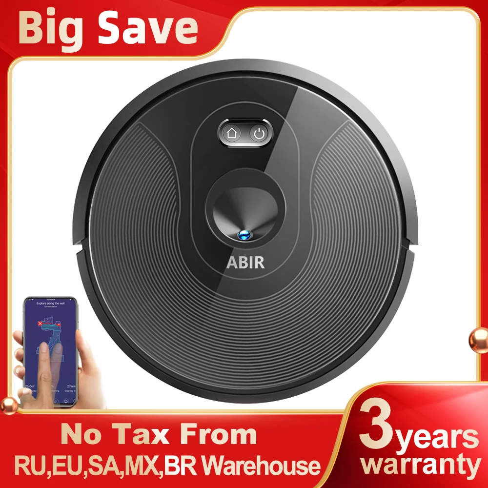 Robot vacuum cleaner ABIR X6 with three-dimensiona...