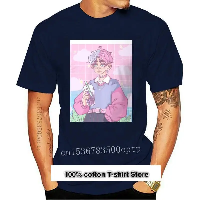 Camiseta De Algodon Para Hombres Y Mujeres, Camisa De Estettica Kawaii En Colores Pastel, Rosa, Anime Giapponesi