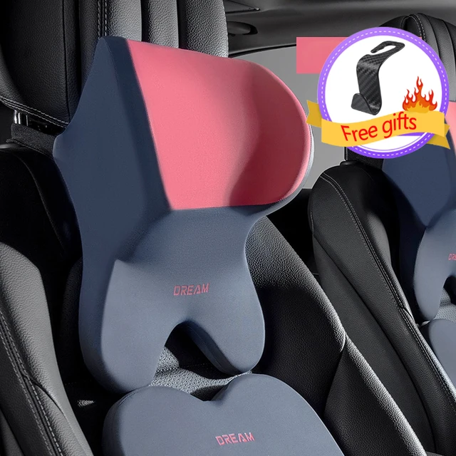 Cojín de espuma viscoelástica para el cuello del coche, Soporte Lumbar para  la espalda, transpirable, reposacabezas Universal, almohada, suministros  para el coche - AliExpress