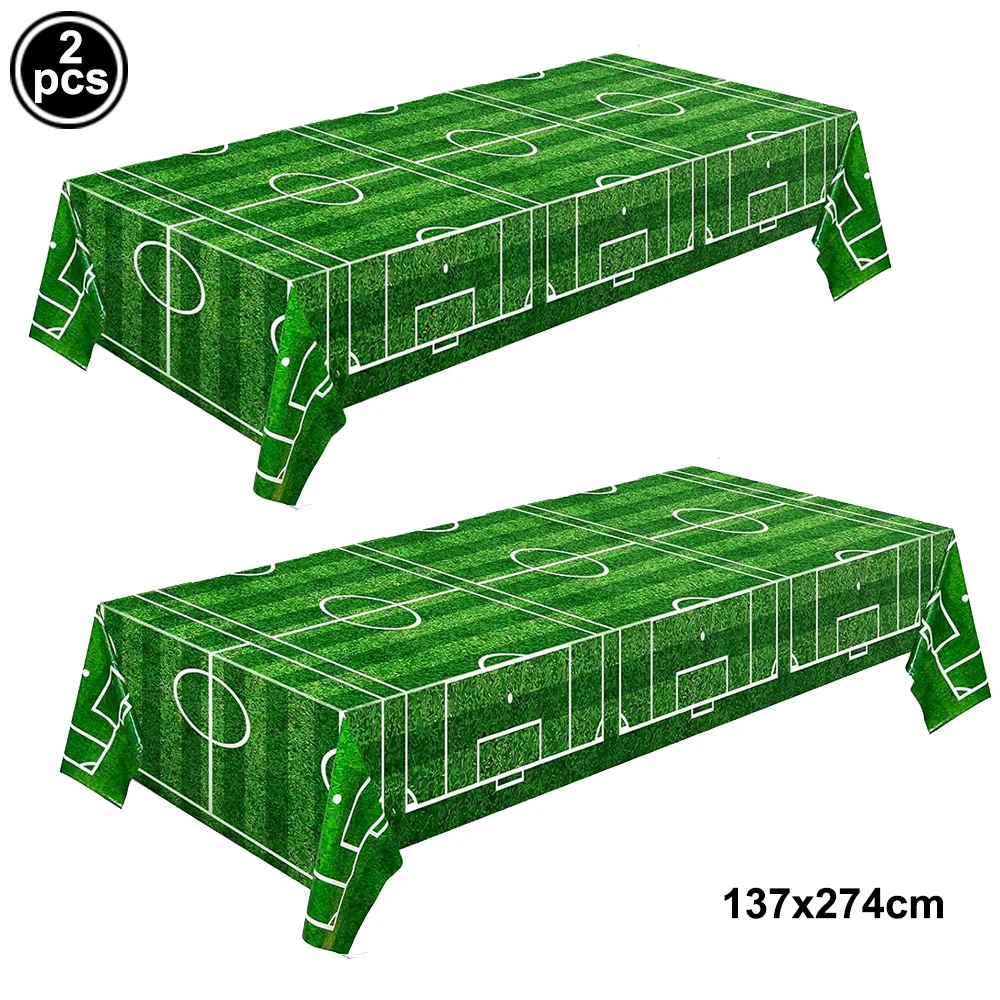 Soccer-Themed Rectangular Tablecloth – Perfect for Birthday Celebrations and Game Day Gatherings