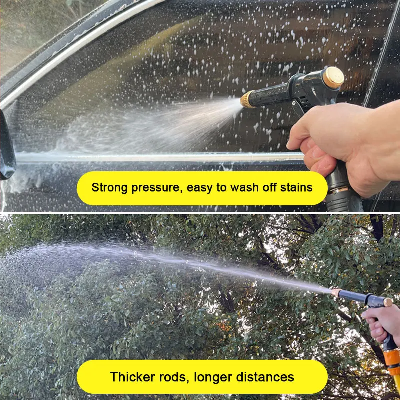 Spruzzatore di schiuma, Spruzzo ad alta pressione Autolavaggio Schiuma Acqua Tubo da giardino Ugello Strumento di pulizia della rondella per piante Irrigazione del prato Animali(giallo