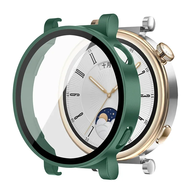 Premium Full-Cover Glass Protective Case for Huawei GT4 Smartwatch