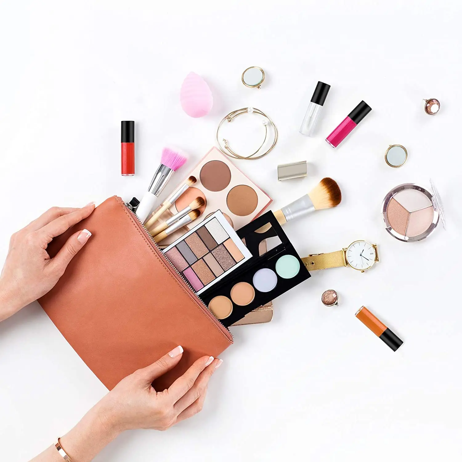 10 Leere Lipgloss-Tuben – 2 Ml, Mattiert, Mit Rotgoldener Kappe, Für DIY-Make-up