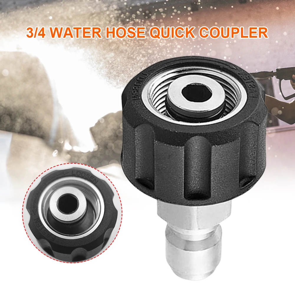 Pressure Washer Quick Connect Fittings M22 14mm to 3/8 Inch Pressure Washer Hose & Gun Adapter Max 4000PSI Car Wash Coupler 4
