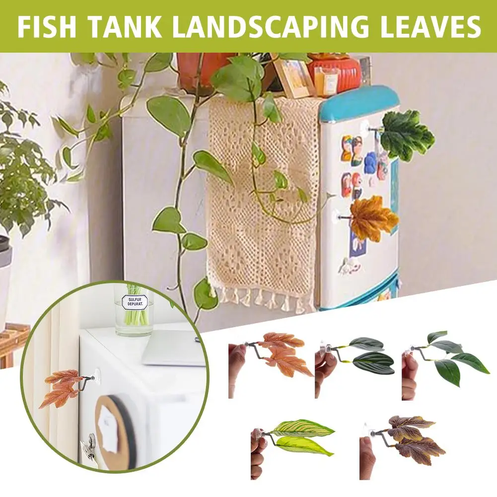 Fish Tank Plant Betta Foglia Di Riposo Fish Tank Paesaggistica Paesaggio Foglie Accessori Per La Decorazione Del Pesce Simulazione Del Serbatoio Aquar