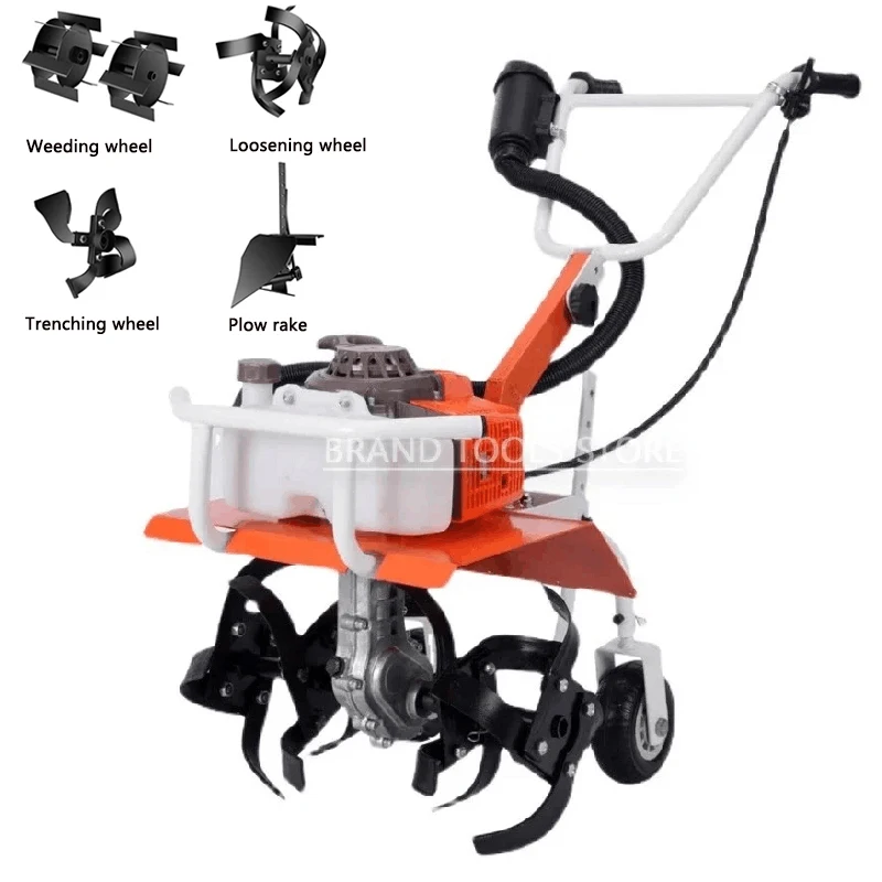 Micro-tillator gasoline rotary tiller Small Agricultural Gasoline Rotary for Hoeing Weeding