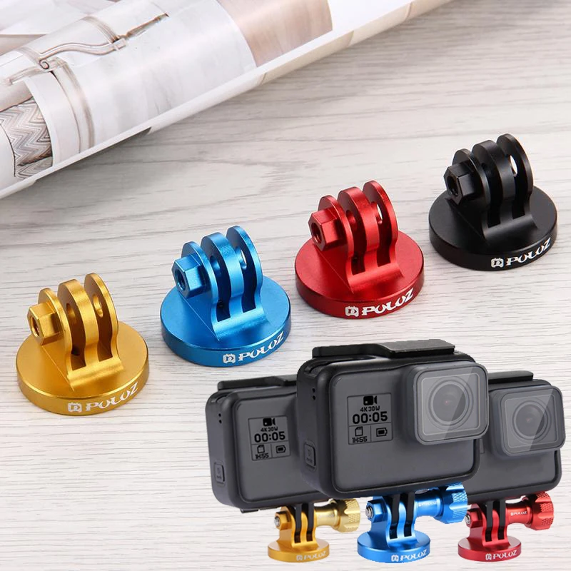 For Gopro Tripod Mount Adapter 1/4 Thread Adapter CNC Aluminium Alloy For Go Pro Hero 8 7 6 Action Camera Accessories