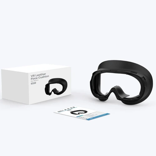VR 페이스 인터페이스 브래킷 스폰지 페이스 패드 교체, 세척 가능한 땀 방지 가죽 VR 페이스 커버, Pico 4 VR 헤드셋용 5