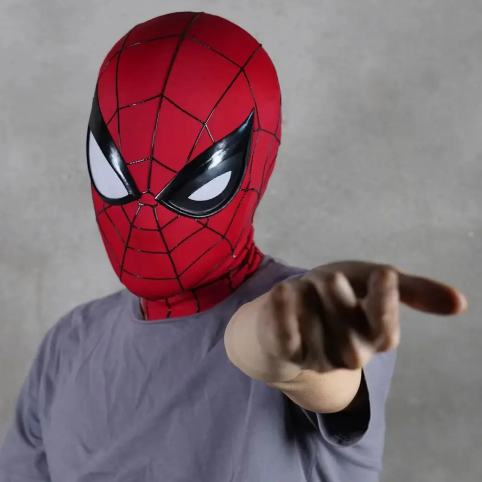 PS4スパイダーマンマスク、取り外し可能な目付き、ゲーム復刻版、1:1