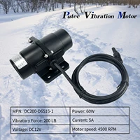 Petec Vibration Motor Brush Vibrator Motors for Salt&Sand and Concrete Mixer DC 12V 4500RPM Vibrating Force 200lbs 100lbs 4