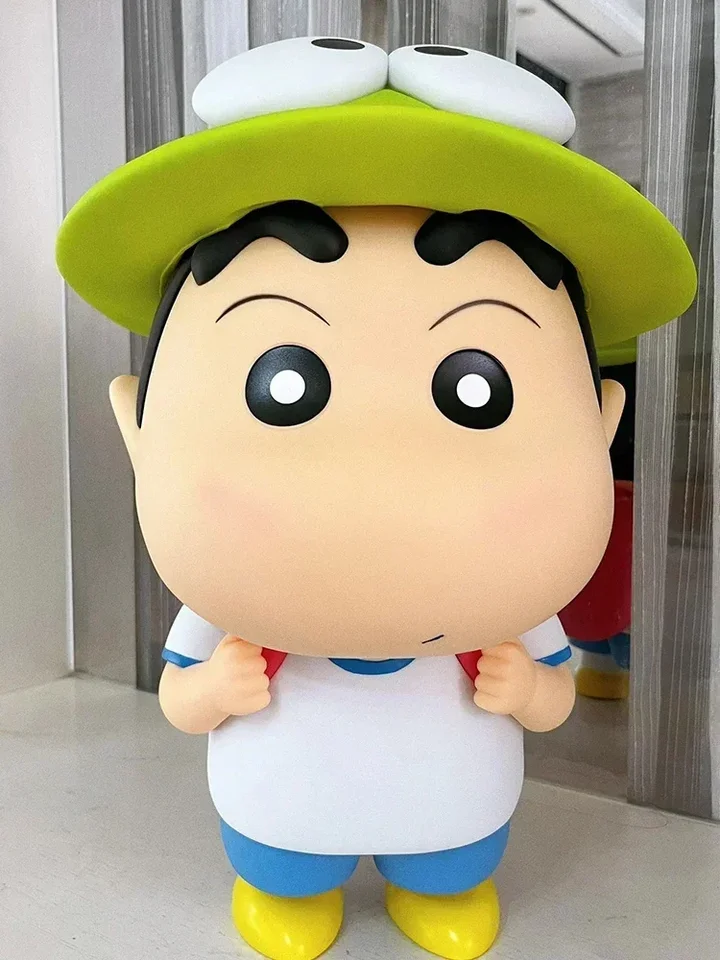 chinchan 1:1 40cm Large Crayon Shin-chan Action Figure Kawaii Frog Hat