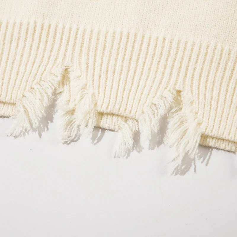 UPRAKF Star Sweater Loose All-Match Pullover Winter Tops Lapel Solid Knit Autumn Fashion Streetwear