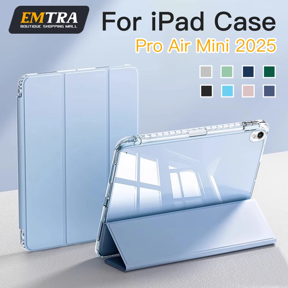 ل 2025 آي باد اير 11 حافظة آي باد 10th الجيل 11th A16 9th غطاء Gen IPad Pro12.9 11 7 10.9in 12.9 M2 M3 M4 حافظة حامل القلم الرصاص