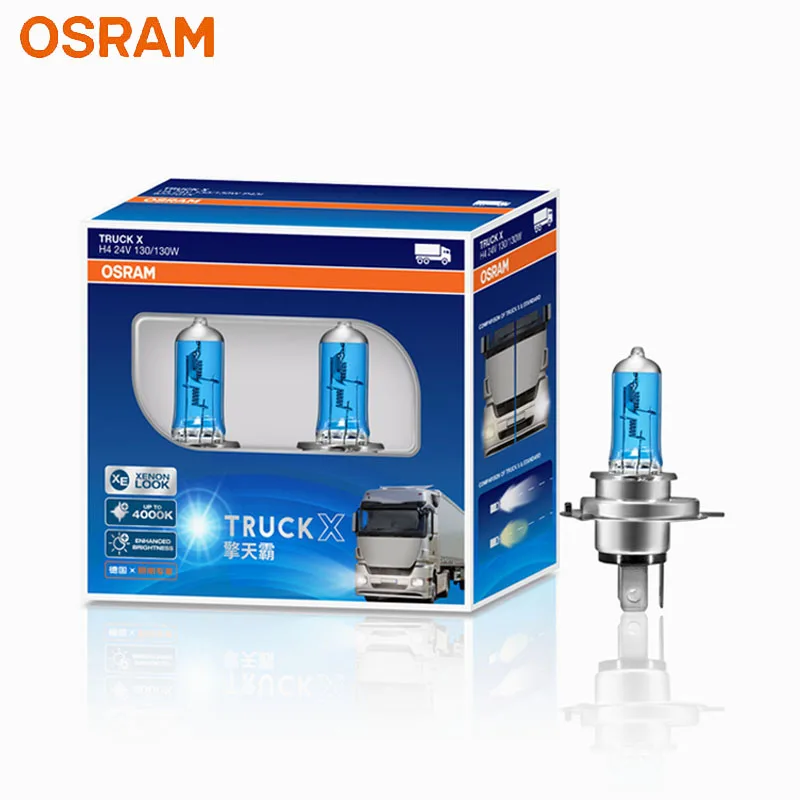 OSRAM Truck X 24V H1 H3 H4 H7 4000K High-Power 100W Bright White Car  Halogen Lamp Auto Headlight Fog Bulbs (Pair) - AliExpress