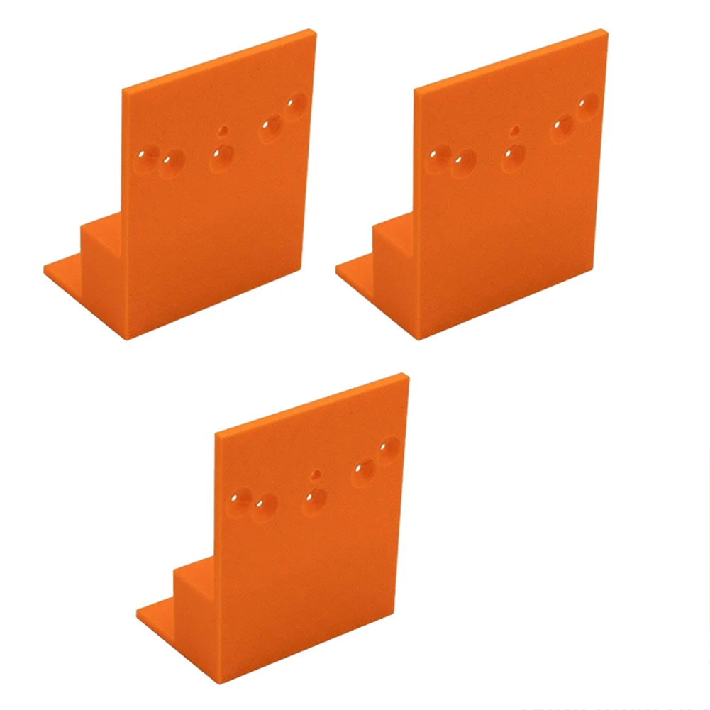 Stepped Positioning Plate For Wardrobe Side Installation Precision Tool Orange Plastic Hinge Mounting Cabinet Assembly Jig