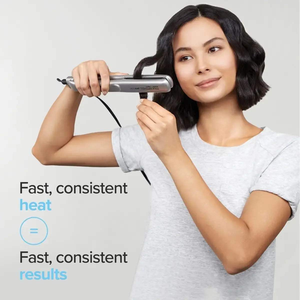 Mitchell Pro Tools Express Ion Style+ 1" Ceramic Flat Iron, Adjustable Heat Settings, For Straightening + Curling