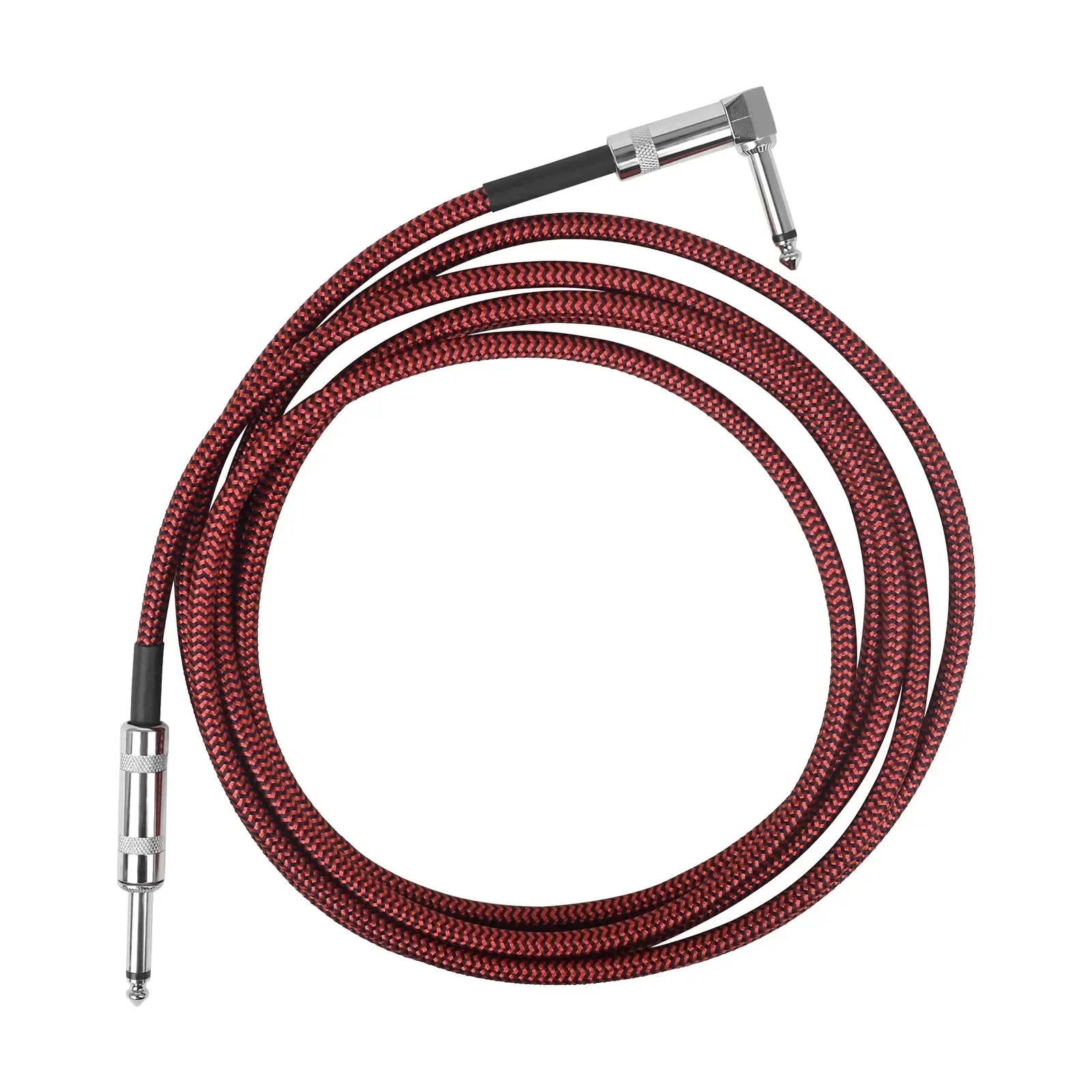 Cavo Per Chitarra ILitLuk 3m - Jack 6.35mm Dritto/90°, Rivestimento Nylon, Per Strumenti Musicali - Foto 6