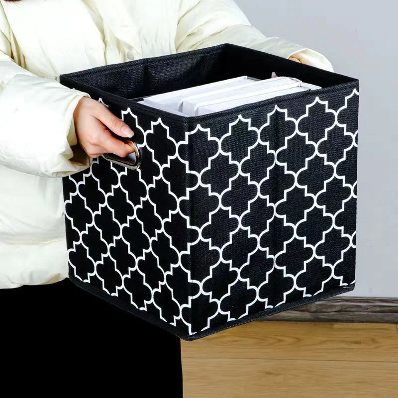 Clothing Storage Foldable Storage Portable Box with Lid Sundries Storage Foldable Box Box Housekeeping & Organizers Big Storage, Size: One size, Brown