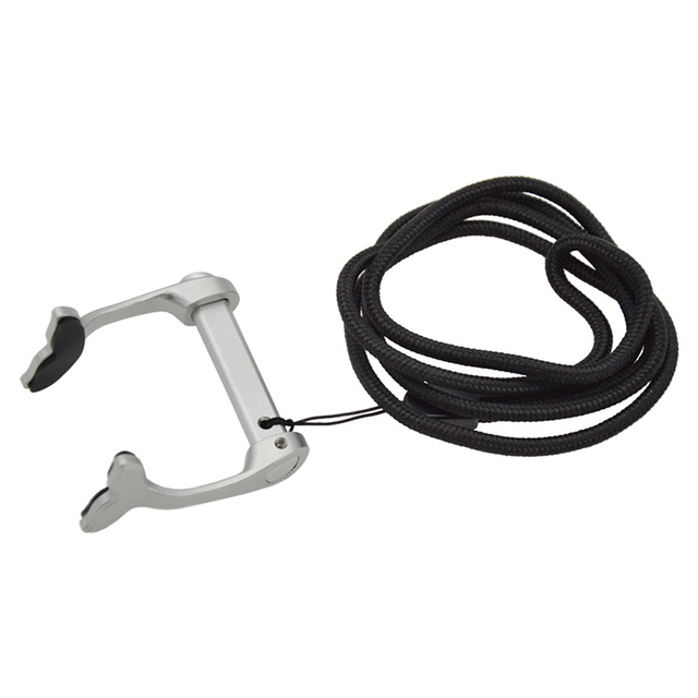 Nonslip Diving Nose Clip Aluminum Alloy Swimming Nose Clip with Anti-Lost Rope for Freediving Snorkeling Spearfishing