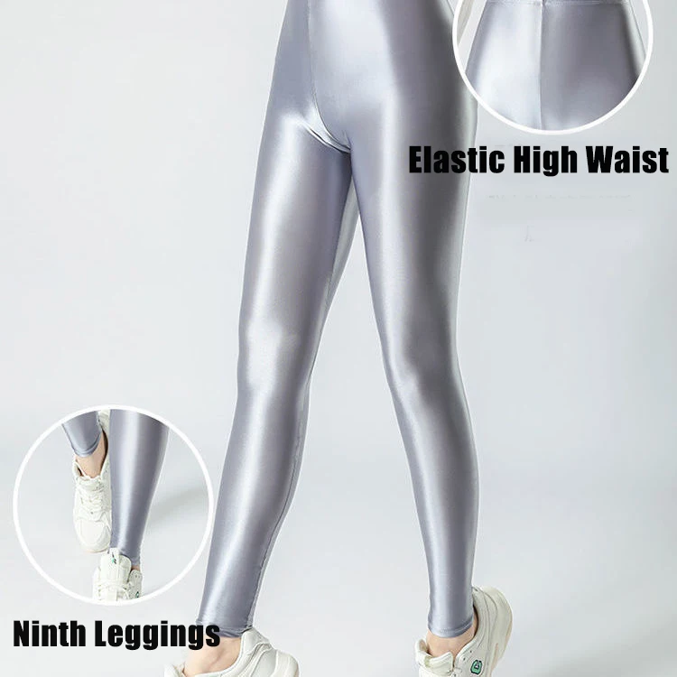 Womens Plus Size Pants Yoga Pants Metallic High Elastic Waist Yoga