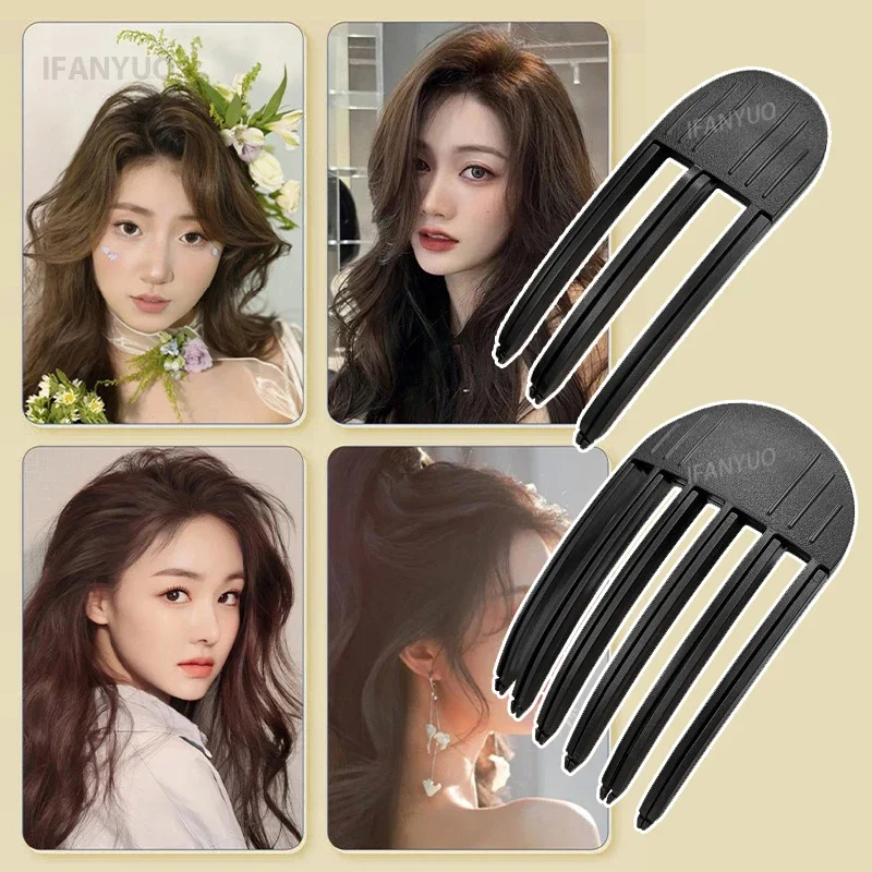 3/6Teeth Hair Roots Volumizing Hair Clips Women Curling Bangs Fixed Shape Hairpin Wind Sculpting Combs High-arched Styling Tool hair clips hair accessories