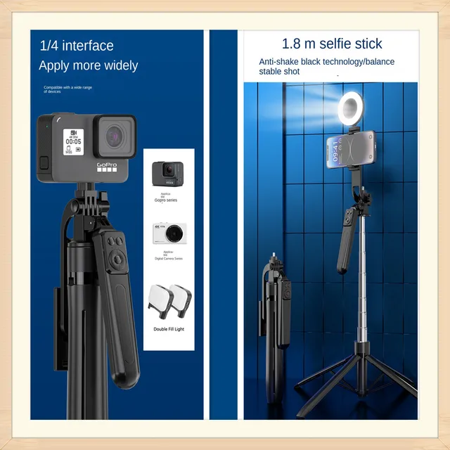 COOL DIER Tripod for Smartphone Camera, Bluetooth Wireless Selfie Stick with Phone Holder 2