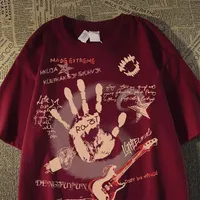 American Vintage Round Neck Short Sleeved T-shirt Men/Women Korean Inst Summer New Top 1