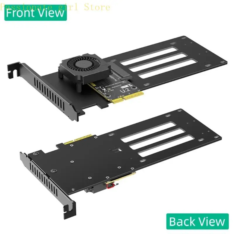 87HA 신뢰할 수 있는 PCIe 5.0X4 U.2 SFF 8639 어댑터(과전류 보호 및 금속 프레임 포함)