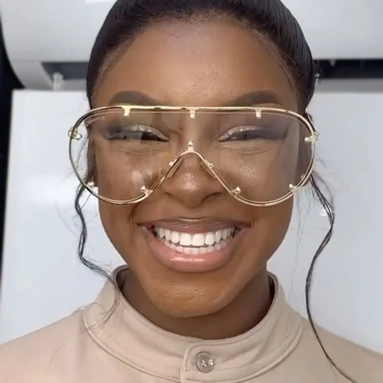 DOHOHDO Neue modische unregelmäßige Piloten-Sonnenbrille für Damen und Herren, Vintage-Designer-Damen-Sonnenbrille, trendige Damen-Sonnenbrille, UV400 – Detail 2