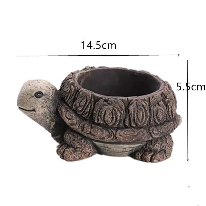 Big Cement Stone Turtle Flower Pot Mould DIY 3D Tortoise Vase Silicone Concrete Planter Molds Epoxy Resin Craft Tools