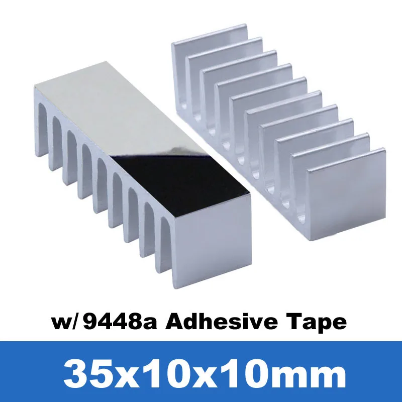 Aluminum Heatsink w/ Thermal adhesive tape Radiator,Heat sink w/ Thermally Conductive Adhesive Cooler for RAM Memory Chips-10pcs — view 6