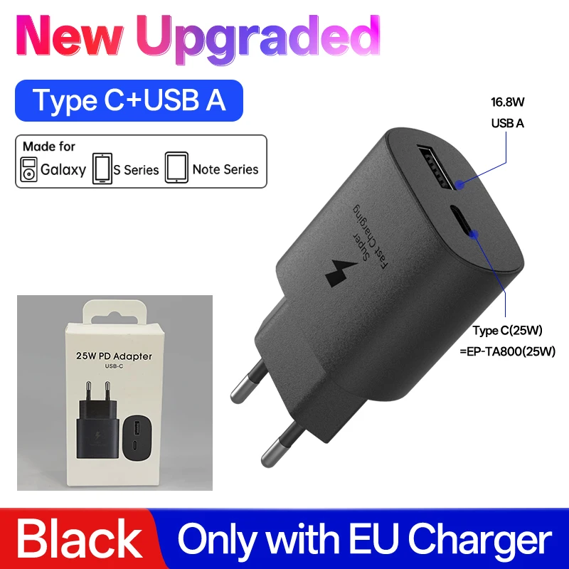 Black 25w EU Plug