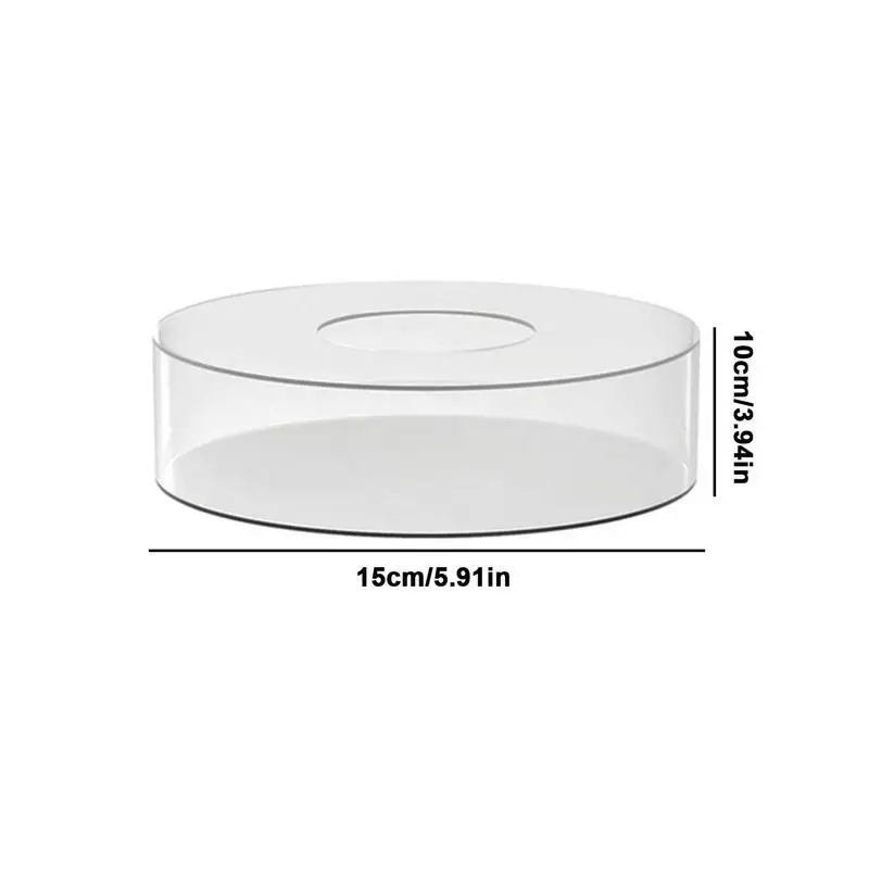 Acrylique Cylindre Affichage Riser Rond Table Décoration Base Transparent  Remplissable Gâteau Outil Décor Clair Gâteau Stand Gâteau Niveau pour 15CM