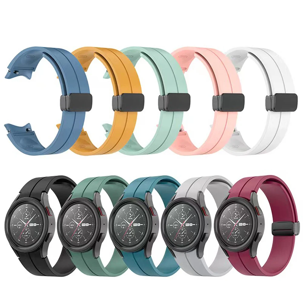 Original Silicone Strap For Samsung Watch 5/4 44mm 40mm Watch5 Pro 45mm