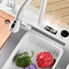 304 Stainless Steel White Dish Basin Intelligent Digital Display Kitchen Sinks Nano Large Single Slot Sinks Kitchen Accessories 3