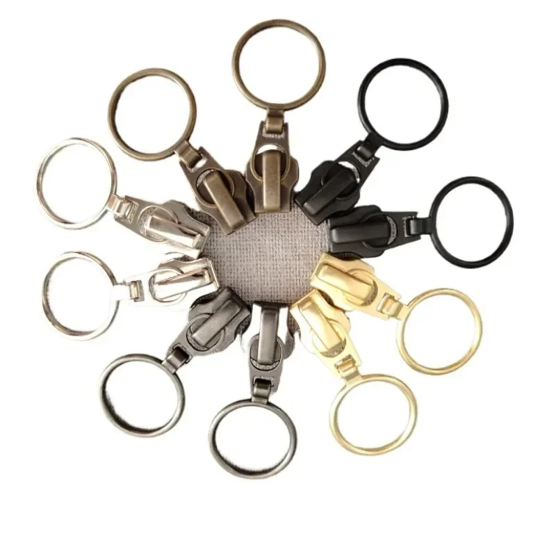 20개/묶음 5    YKK 금속 지퍼 장식 슬라이더 풀 링 자동 잠금 또는 비잠금 재킷 또는 핸드백 수리 재봉 액세서리