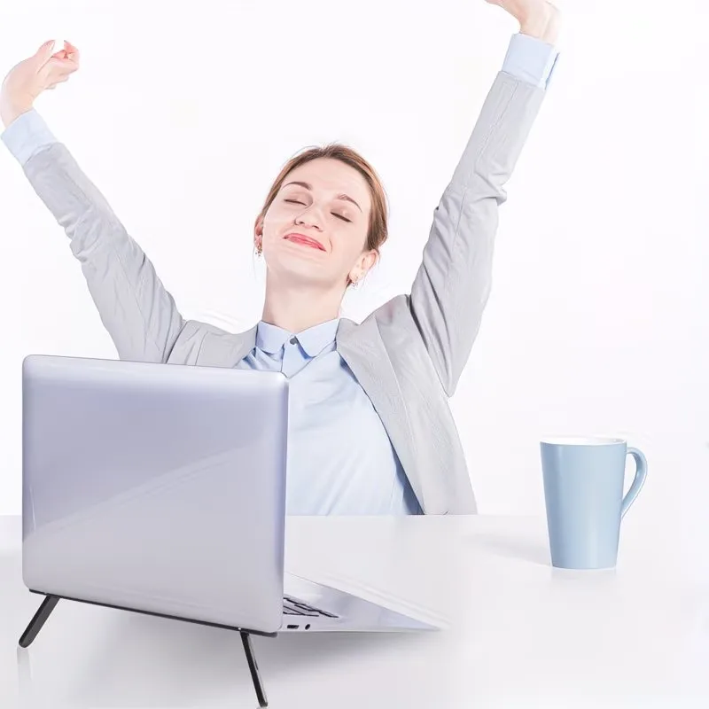 휴대용 노트북 스탠드 1개, 접이식 노트북 지지대, 조절 가능한 노트북 스탠드, 내구성이 뛰어난 PP 소재