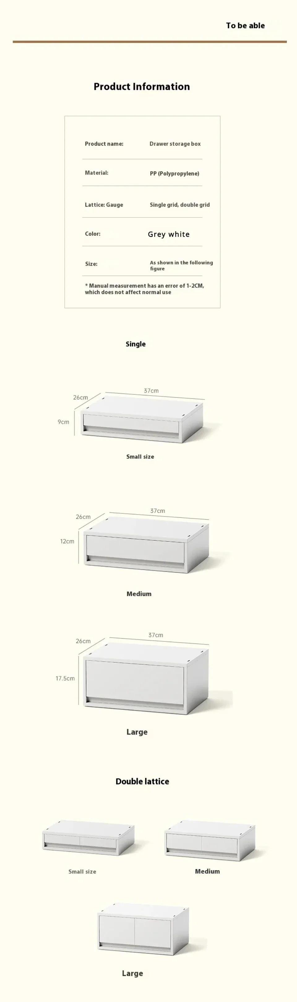 Description Picture 5 of itemDesktop Storage Boxes Stackable Desk Space Saving Organizer Stackable White Storage Drawer Home Cosmetic Stationery Organizers